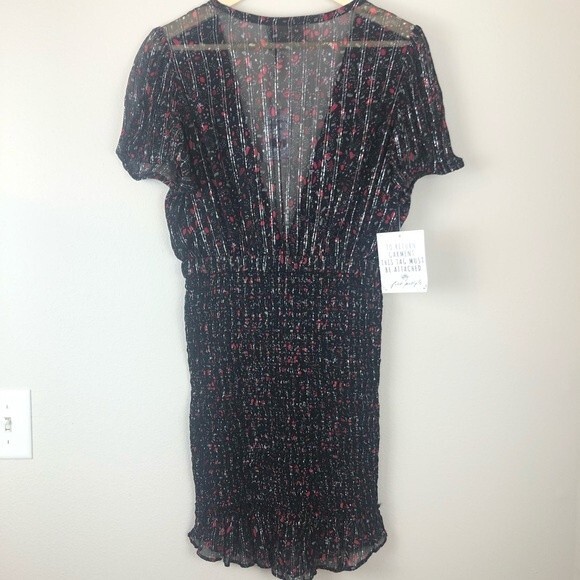 Free People Baby Love Smocked Bodycon Black Dress - Picture 10 of 15